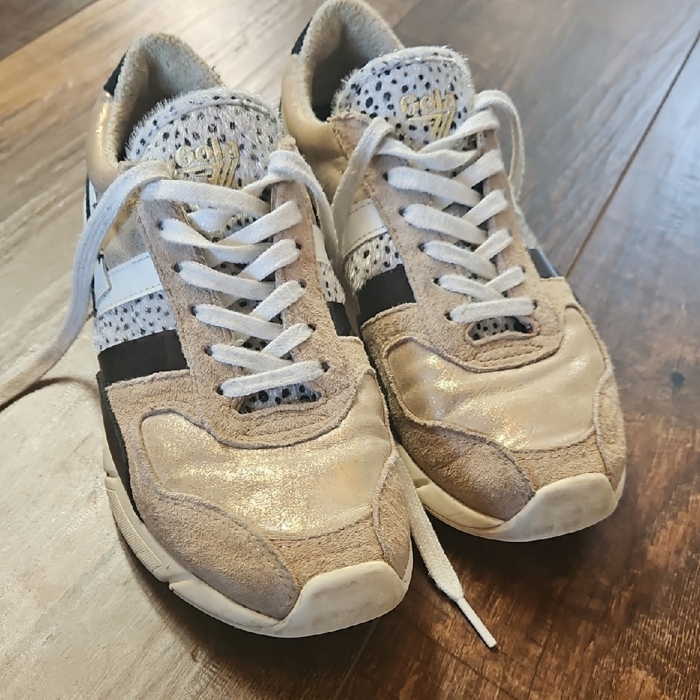 Gola Beige and Black Women's Sneakers